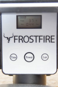 Display mit Einstellmöglichkeiten der Frostfire-Leuchte